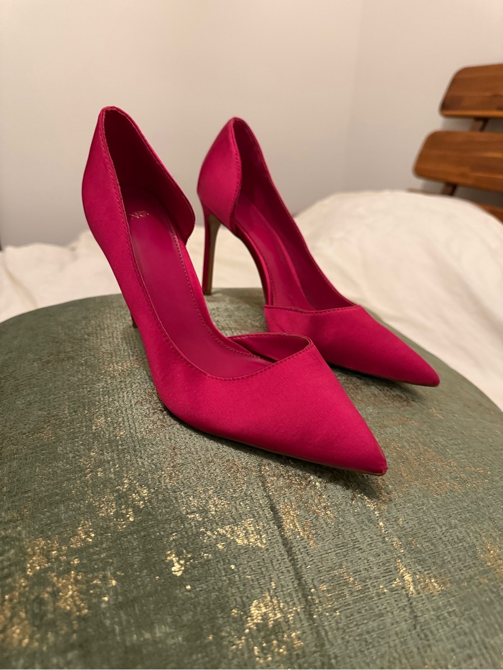 Mango Fuchsia Pointed Toe Stiletto Pumps